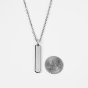 Glyph Bar Necklace - Silver