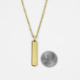 Glyph Bar Necklace - Gold