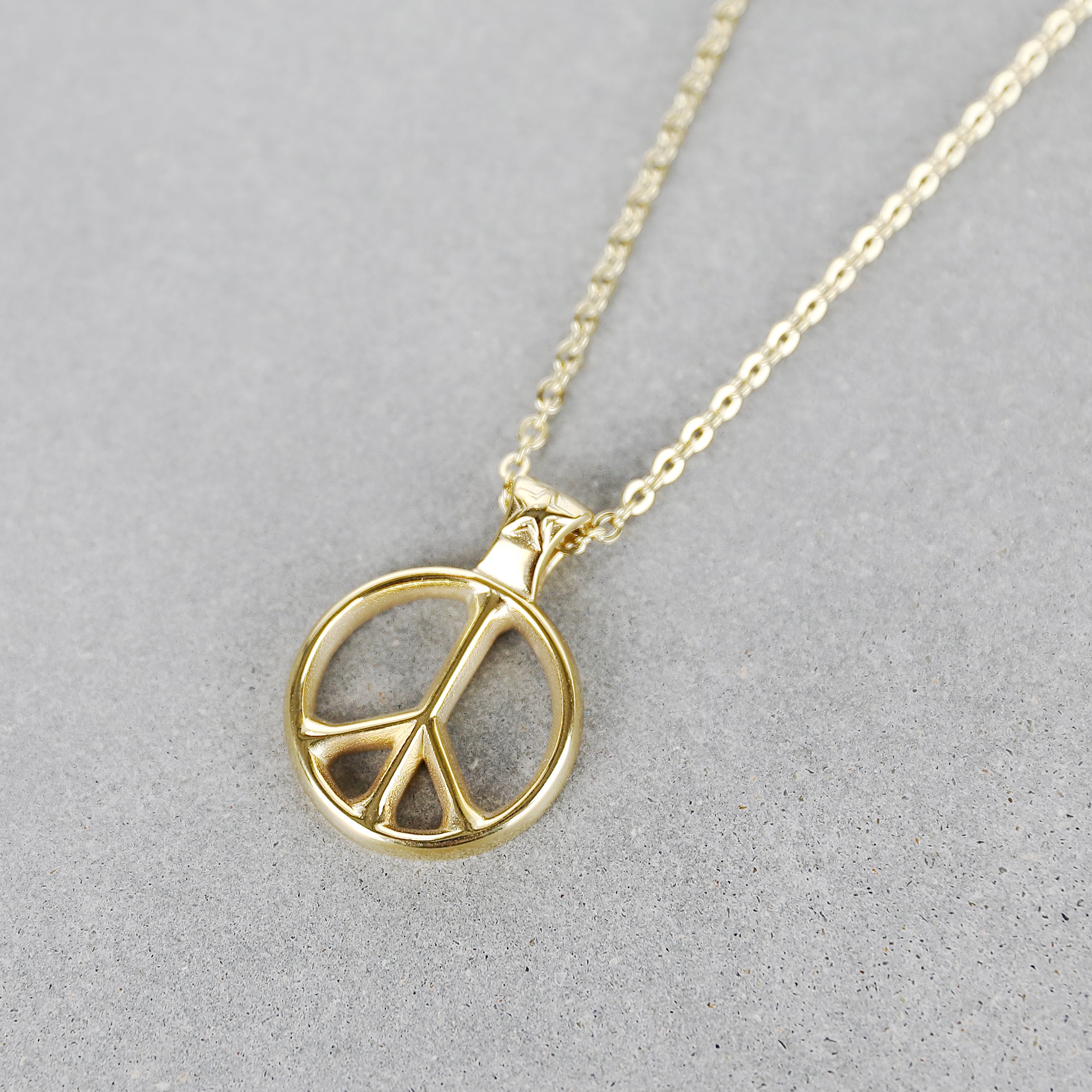 Ti Sento Silver & Yellow Gold Plated Peace Sign Necklace – Allum & Sidaway