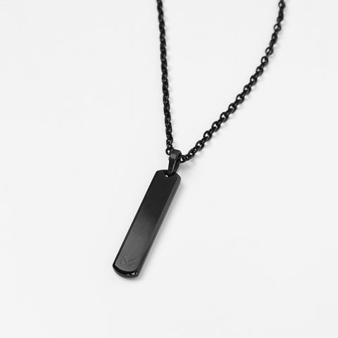 Glyph Bar Necklace - Black
