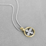 Greek Cross Necklace - Silver x Gold