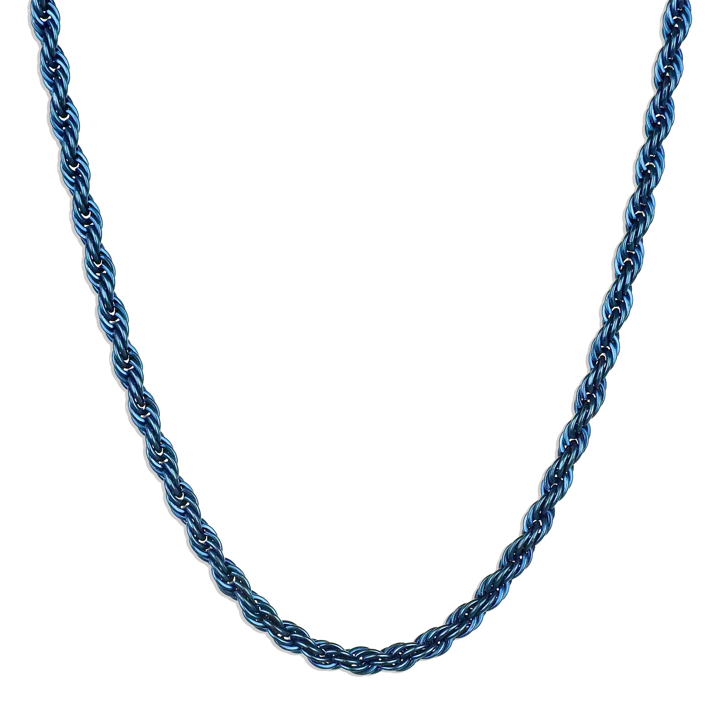 Rope Chain Necklace - Cobalt Blue 4mm