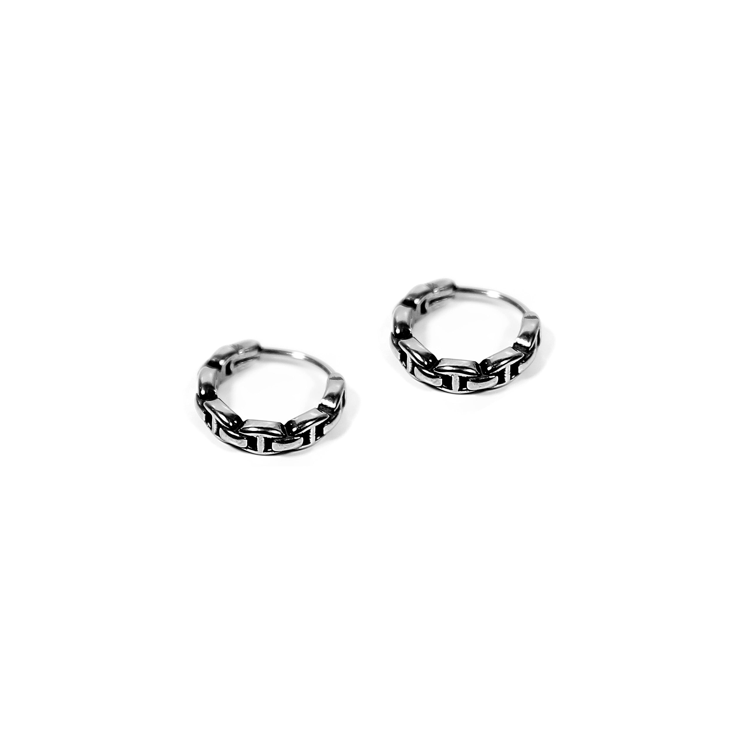 Link Hoop Earring - Silver