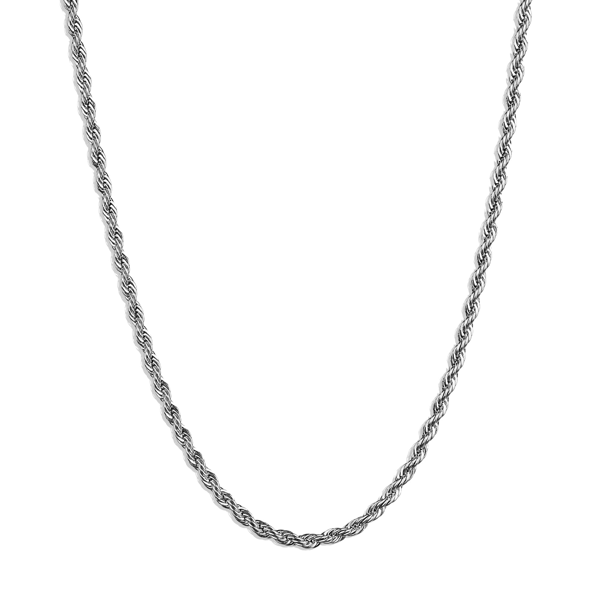 Rope Chain Necklace - Silver 2.5mm