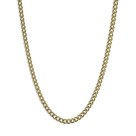 Curb Chain Necklace - Gold 3mm