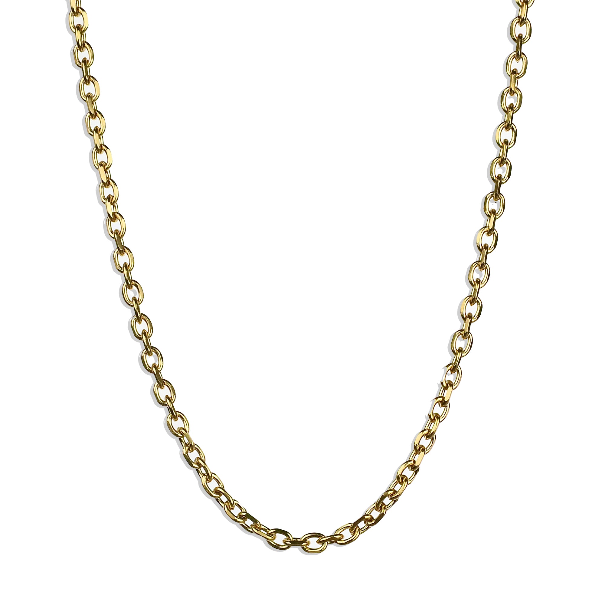 Modern Cable Chain Necklace - Gold 3mm