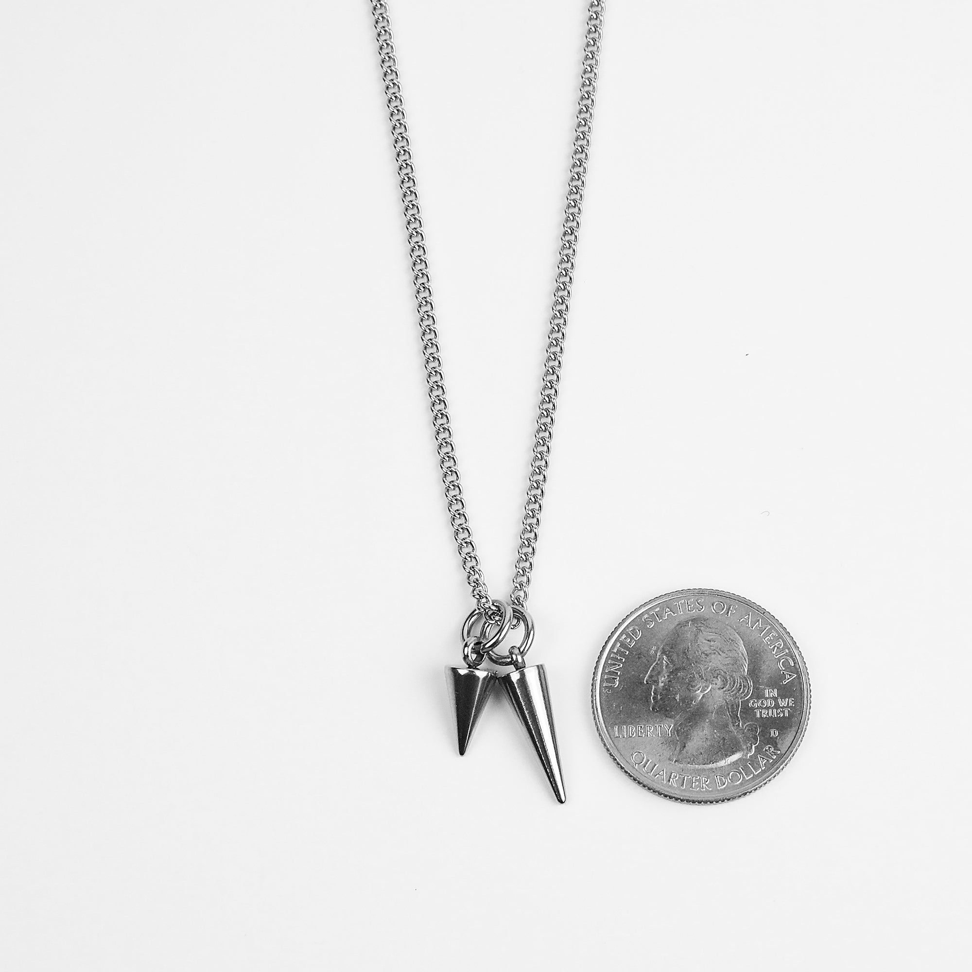Minimal Spike Necklace - Silver