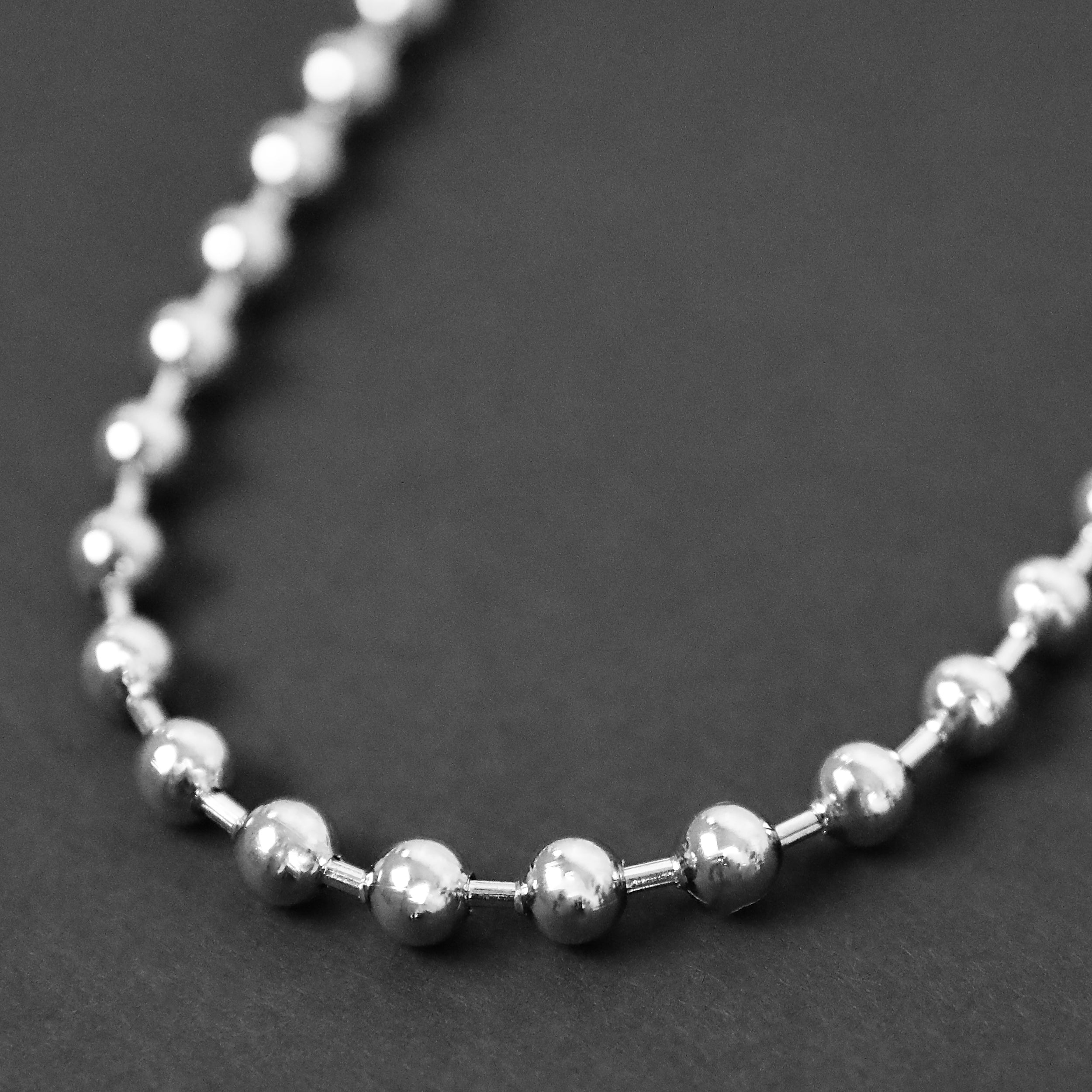 Ball Chain Necklace - Silver 8mm