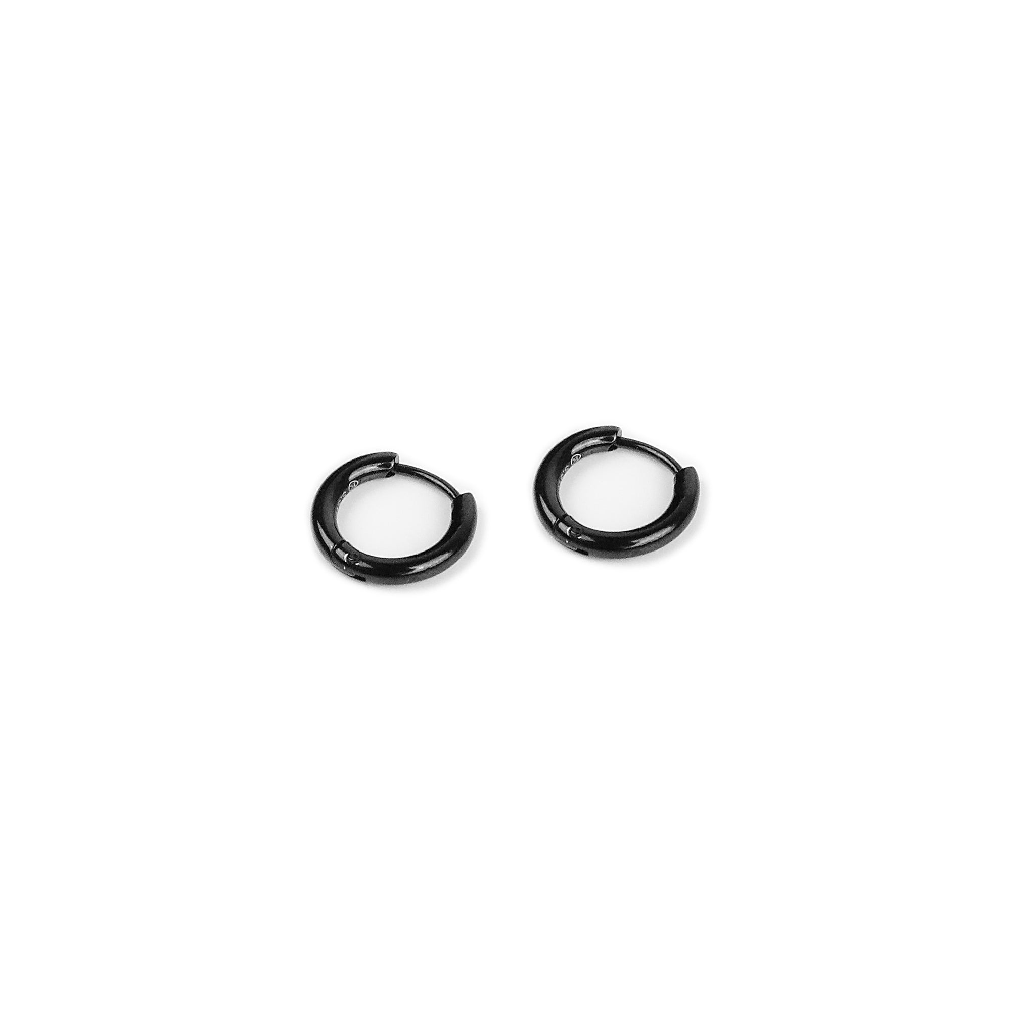Minimal Round Earring - 2mm Black