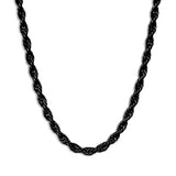 Rope Chain Necklace - Black 4mm