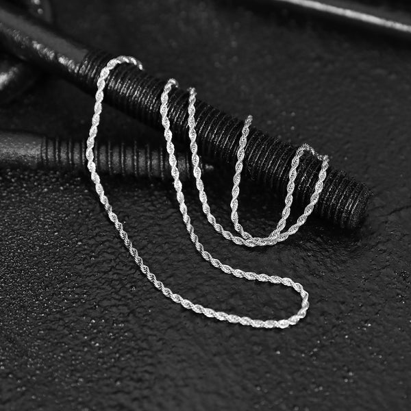 Rope Chain Necklace - Silver 2.5mm