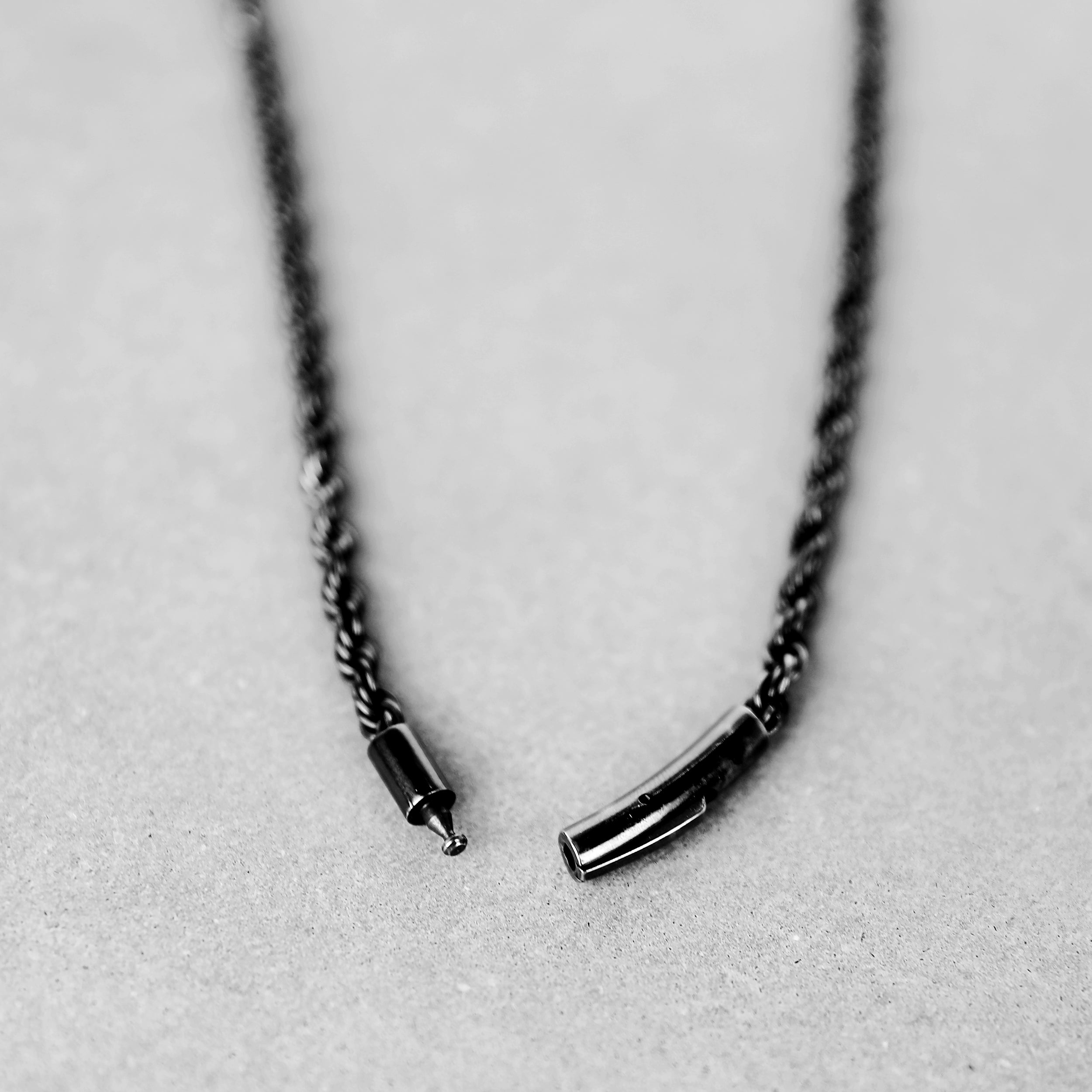 Rope Chain Necklace - Black 4mm