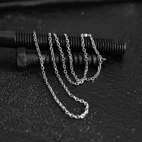 Modern Cable Chain Necklace - Silver 3mm