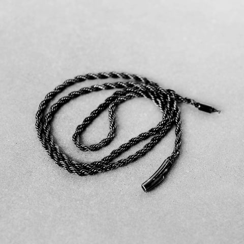 Rope Chain Necklace - Black 4mm