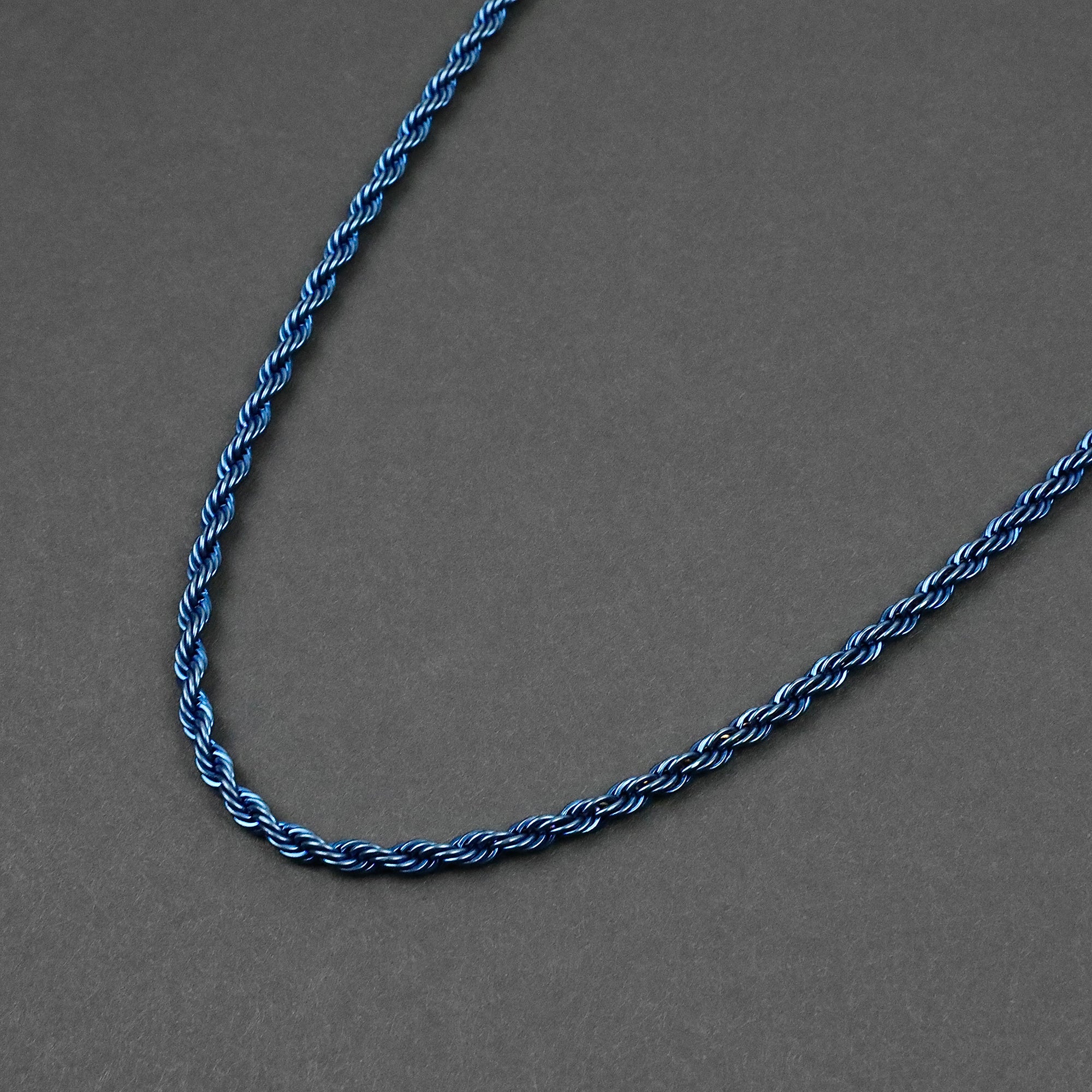 Rope Chain Necklace - Cobalt Blue 4mm