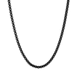 Box Chain Necklace - Black 2.5mm