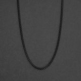 Box Chain Necklace - Black 2.5mm