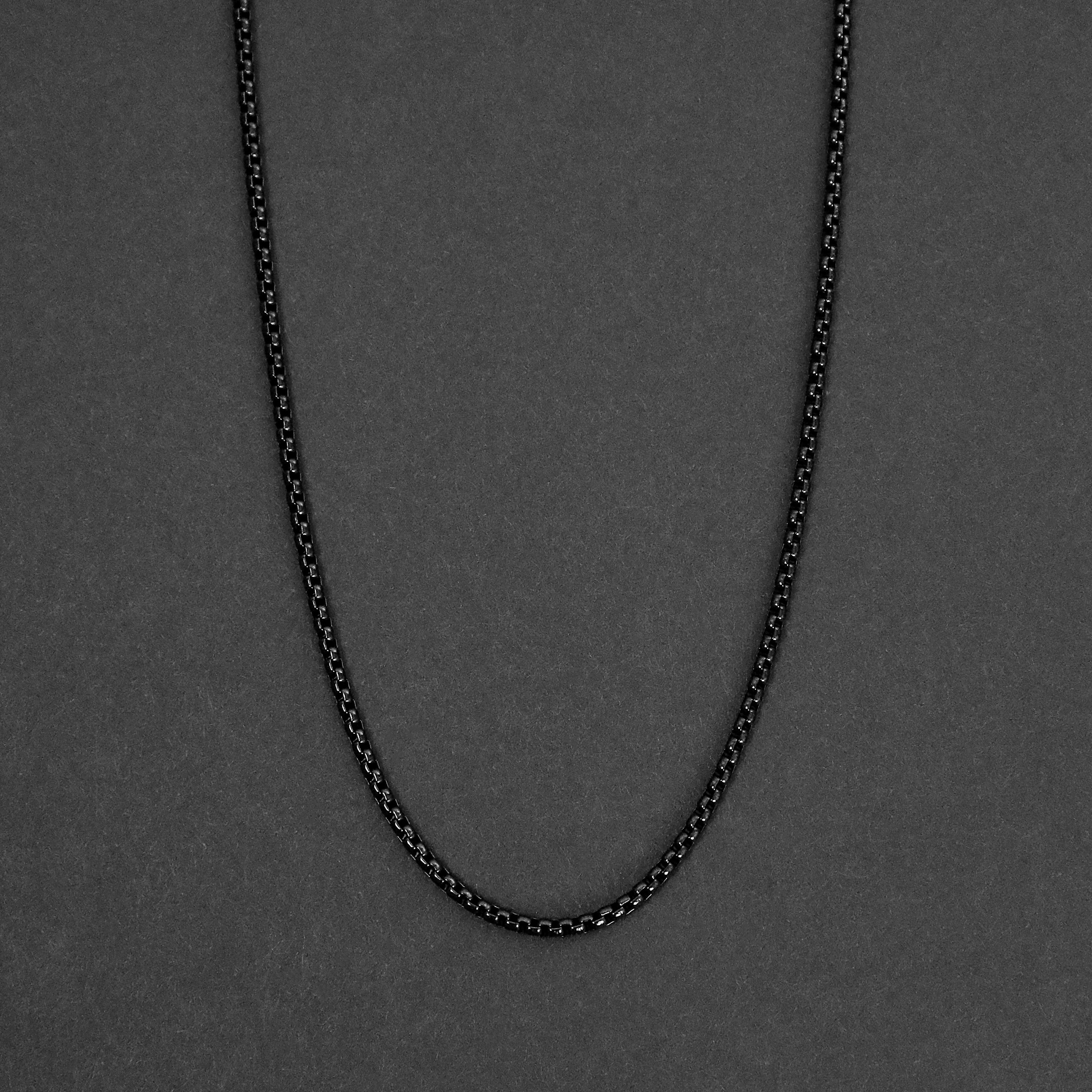 Steel Chain Necklace Men's Necklace Masculine Box Chain Stainless Steel  Chain Waterproof Jewelry Necklace by Modern Out 