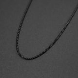 Box Chain Necklace - Black 2.5mm