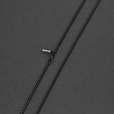 Box Chain Necklace - Black 2.5mm