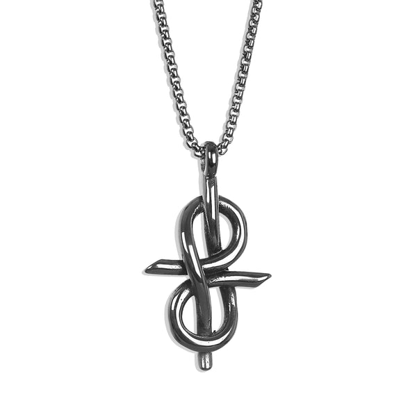 Nail Cross Necklace - Silver