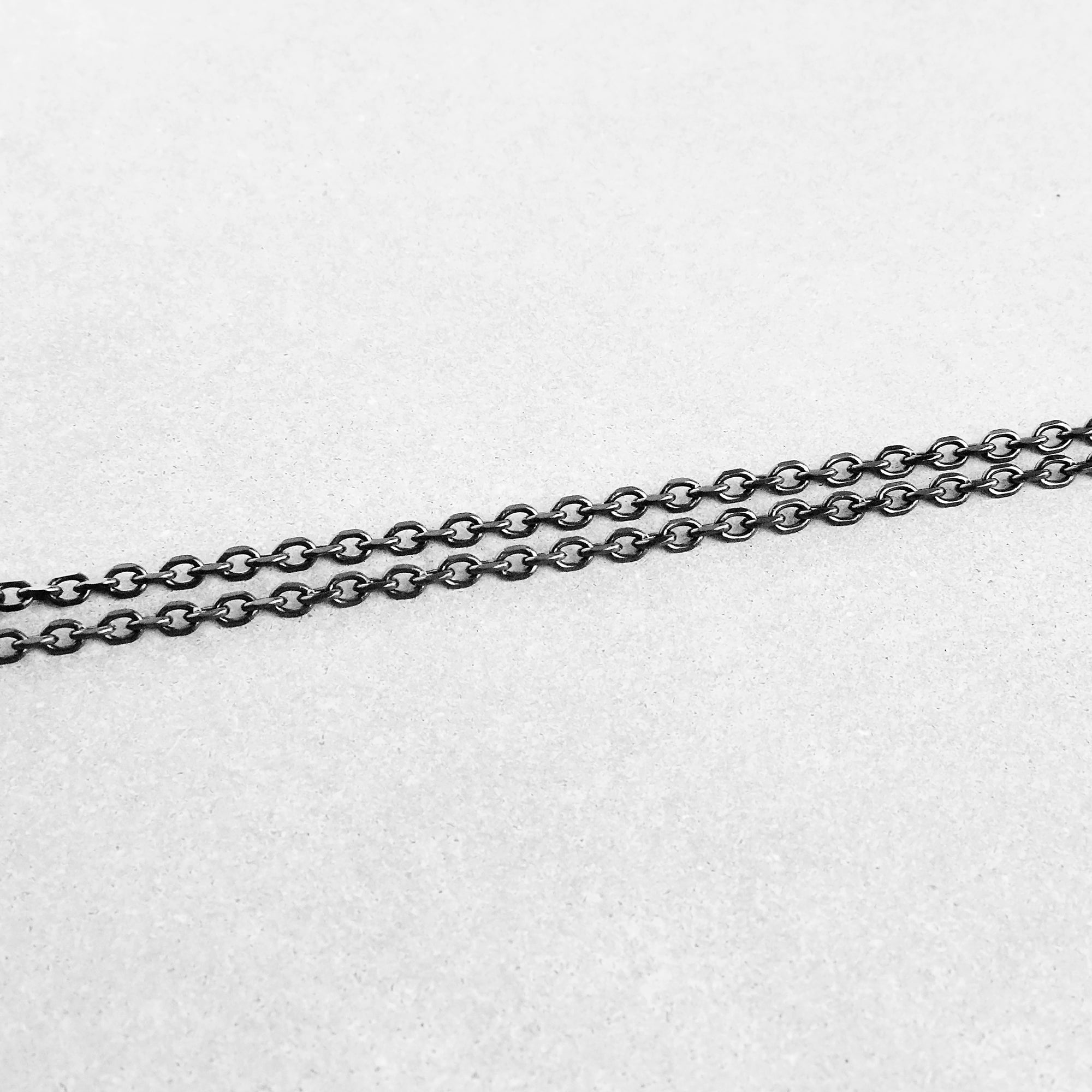 Modern Cable Chain Necklace - Black 3mm