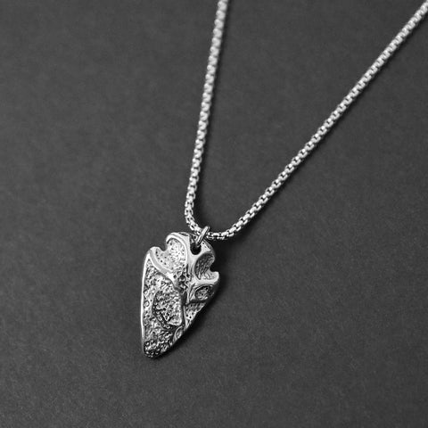 Wild Arrowhead Necklace - Silver