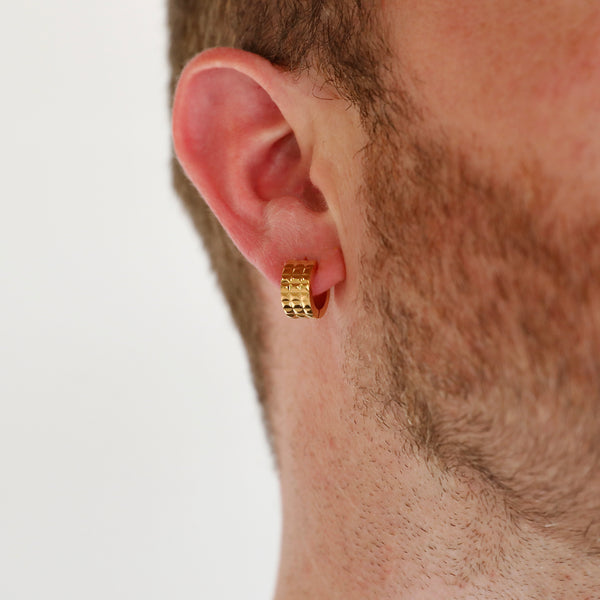 Round Stud Earring - 7mm Gold