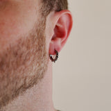 Spiked Hoop Earring - Silver