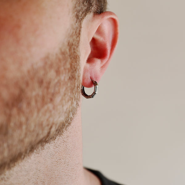 Hepta Hoop Earring - Silver