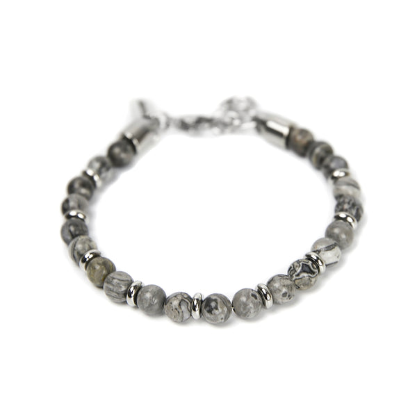 Bead Bracelet - Map x Silver