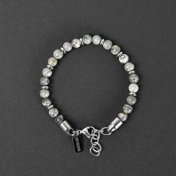 Bead Bracelet - Map x Silver