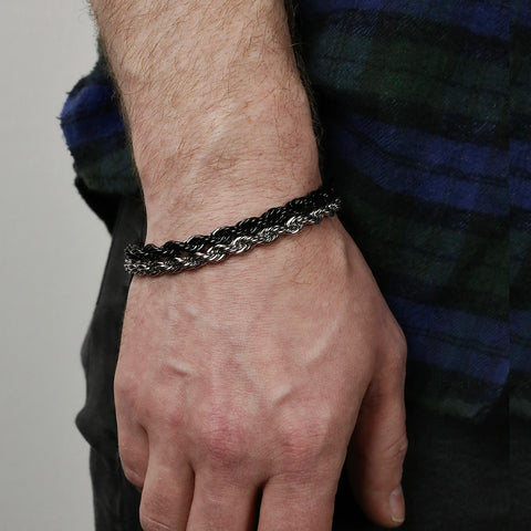 Rope Chain Bracelet - Black 5mm