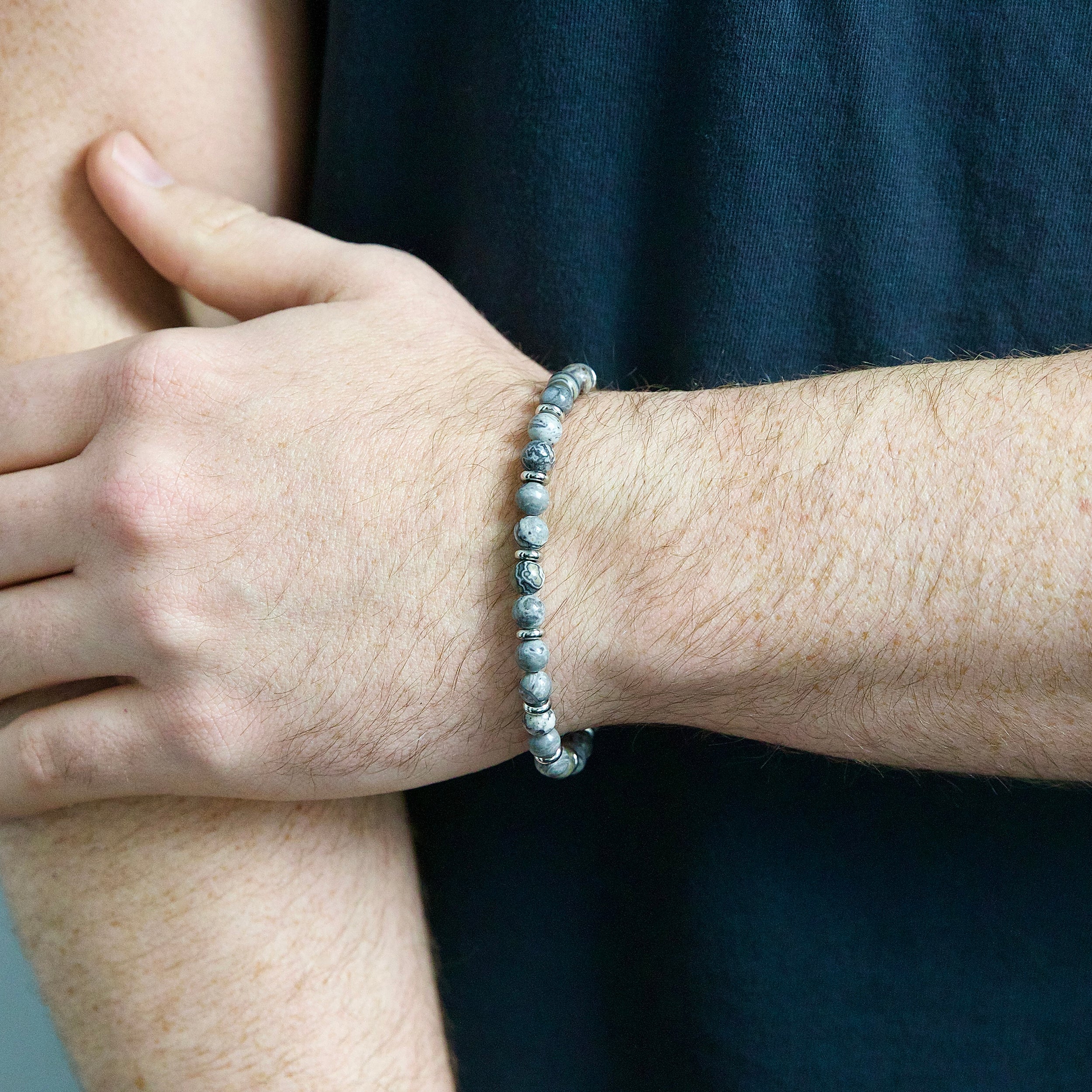 Bead Bracelet - Map x Silver