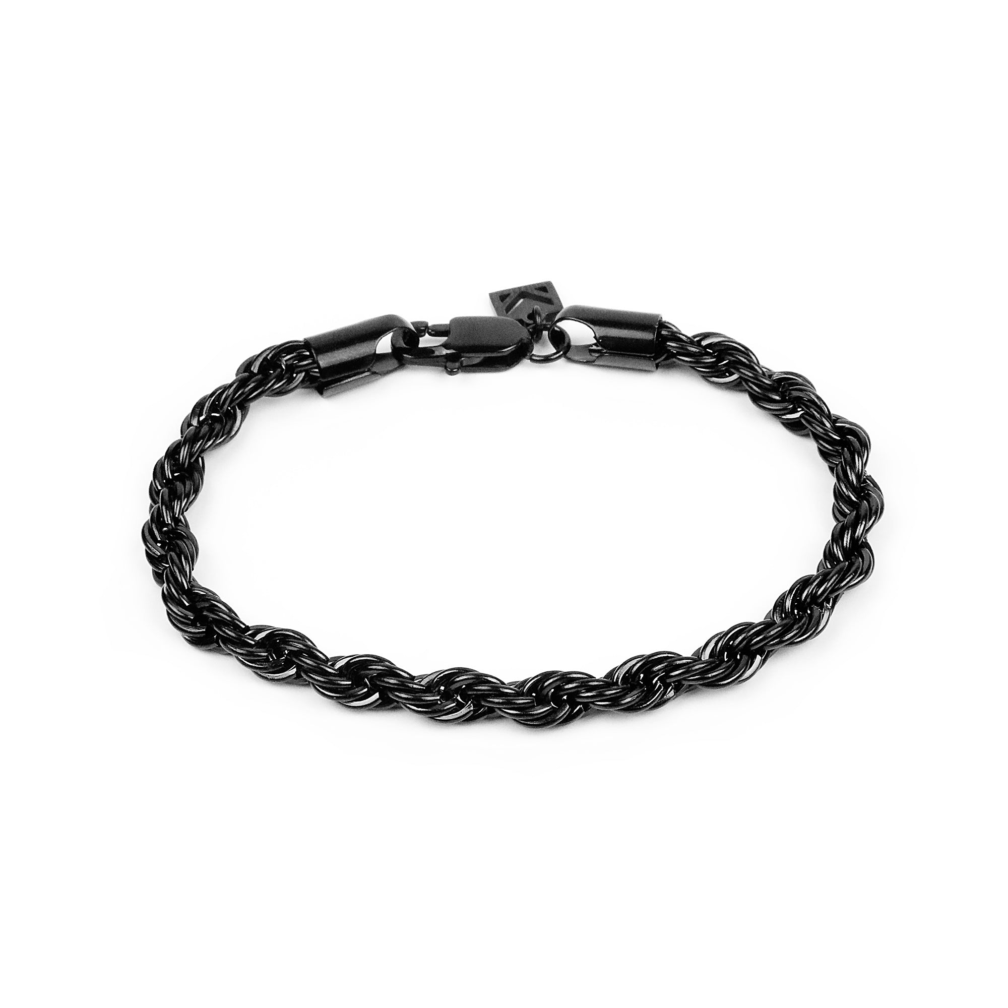 Rope Chain Bracelet - Black 6mm