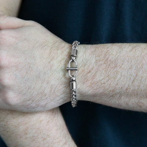 Franco Hook Bracelet - Silver 6mm