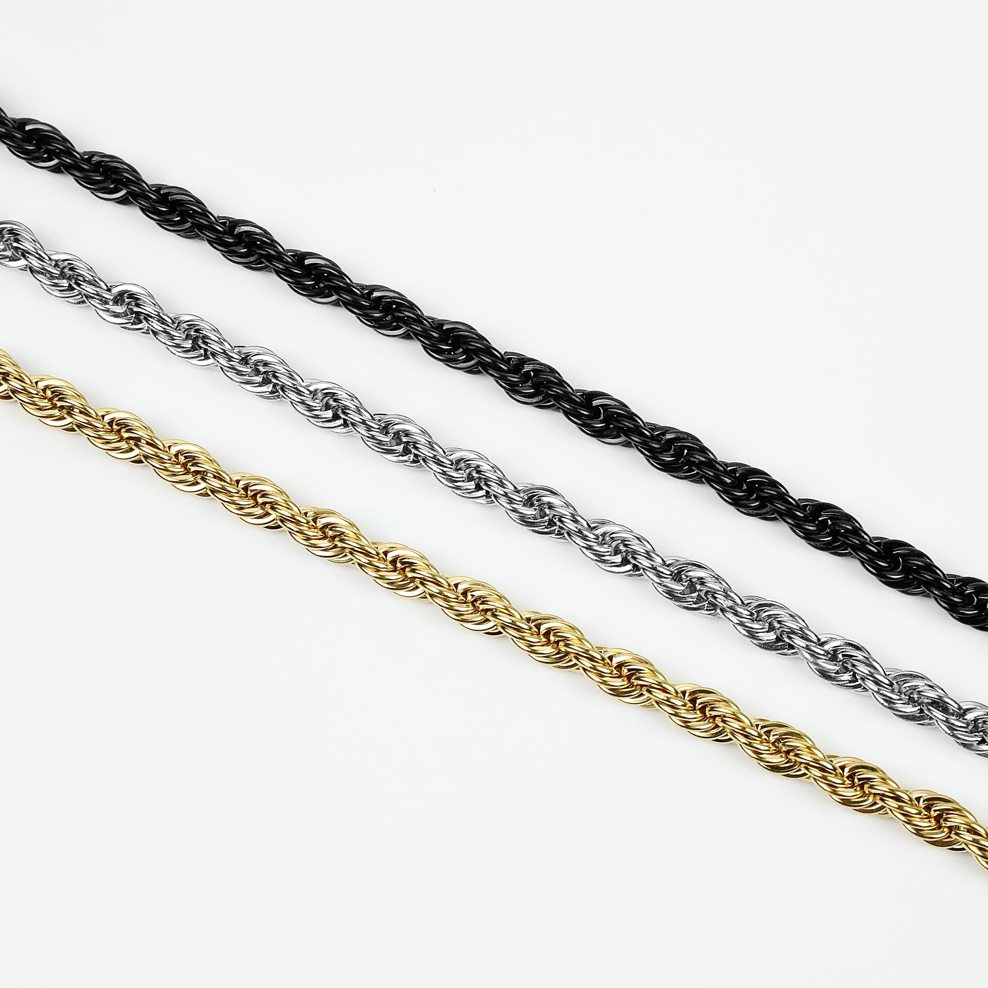 Rope Chain Bracelet - Silver 5mm