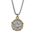 Alexander The Great Coin Necklace - Silver x Gold