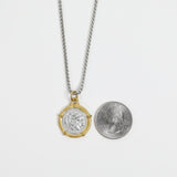 Alexander The Great Coin Necklace - Silver x Gold