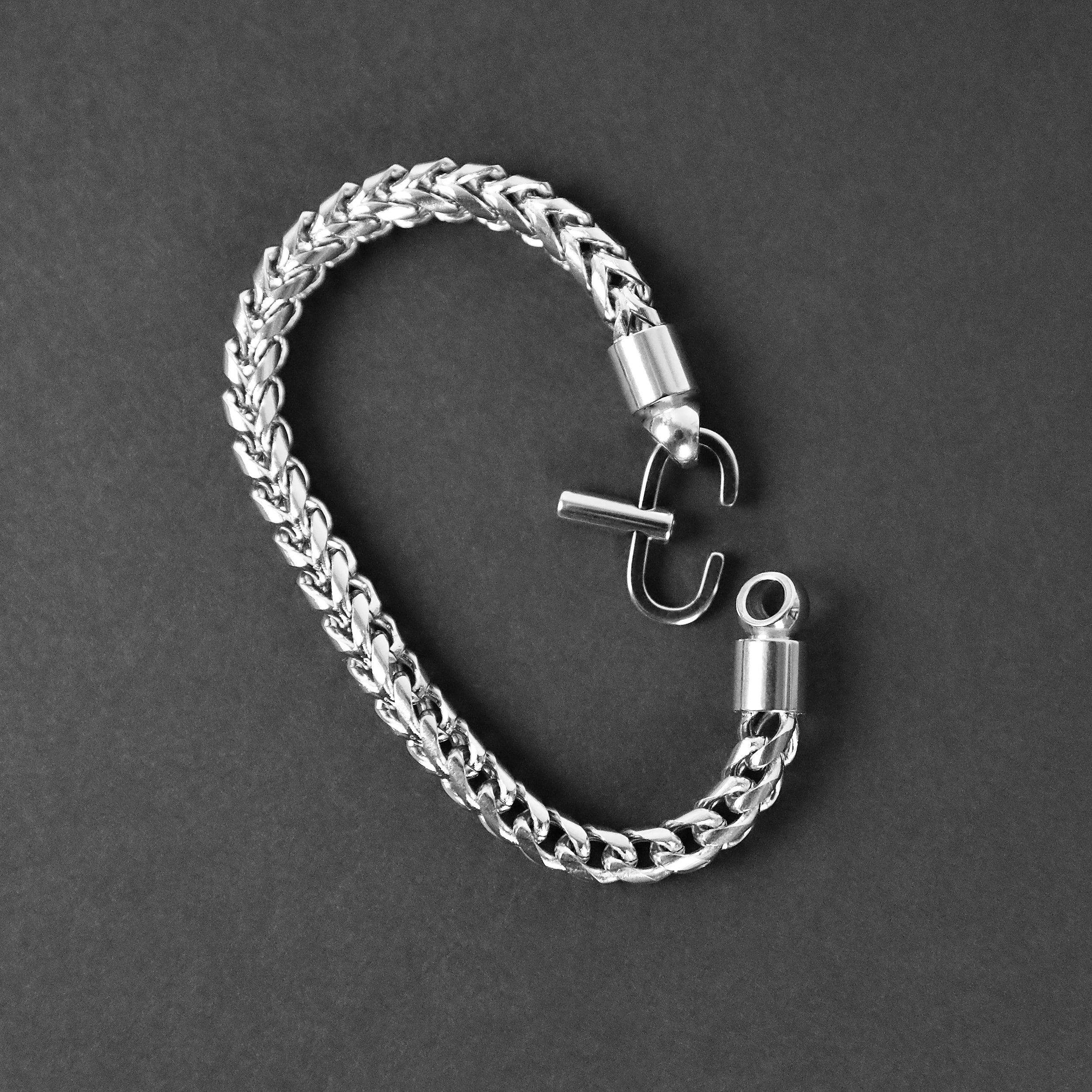 Franco Hook Bracelet - Silver 6mm