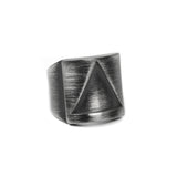 Triangle Ring - Aged Silver