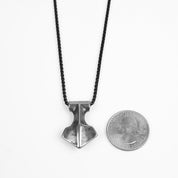 Viking Axe Necklace - Aged Silver x Black