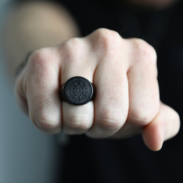 Compass Ring - Black