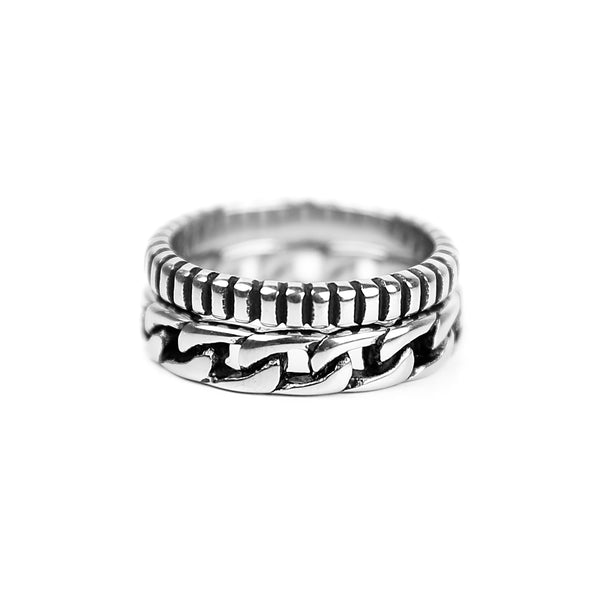 Stacked Bands - Silver