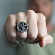 St Christopher Ring - Silver