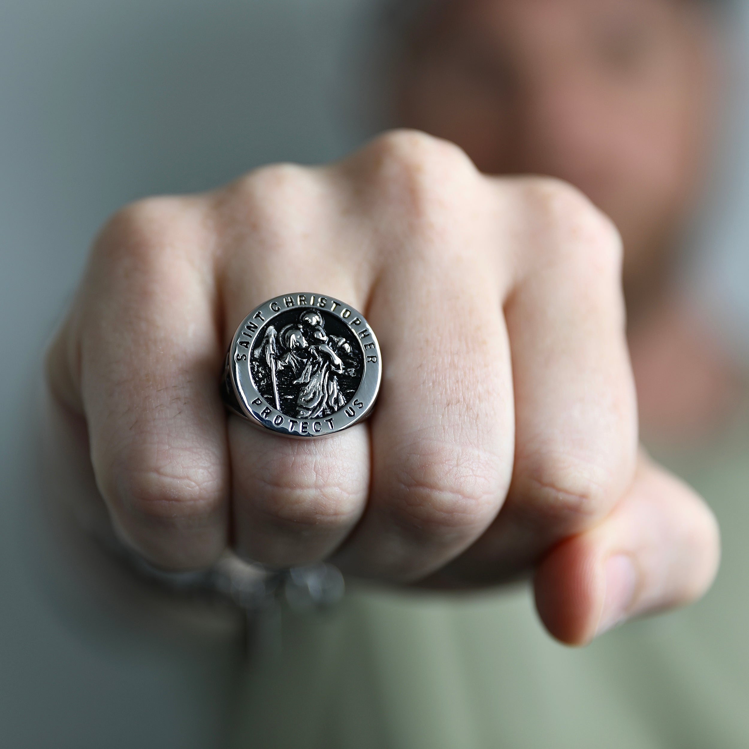 St Christopher Ring - Silver – MODERN OUT
