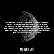 Modern Tag Necklace - Matte Silver x Meteorite