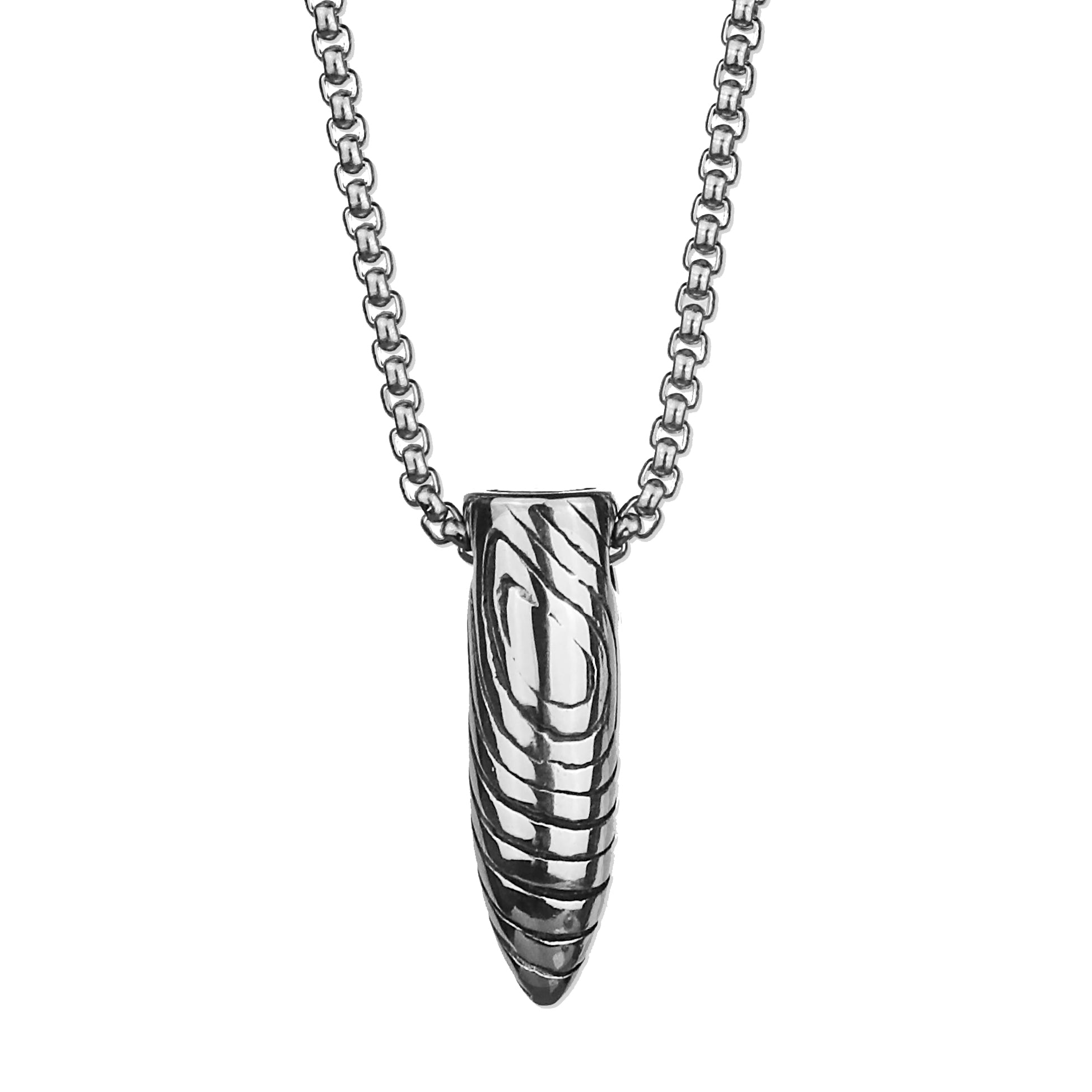 Bullet Grain Necklace - Silver