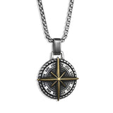 Compass Necklace - Silver x Gold