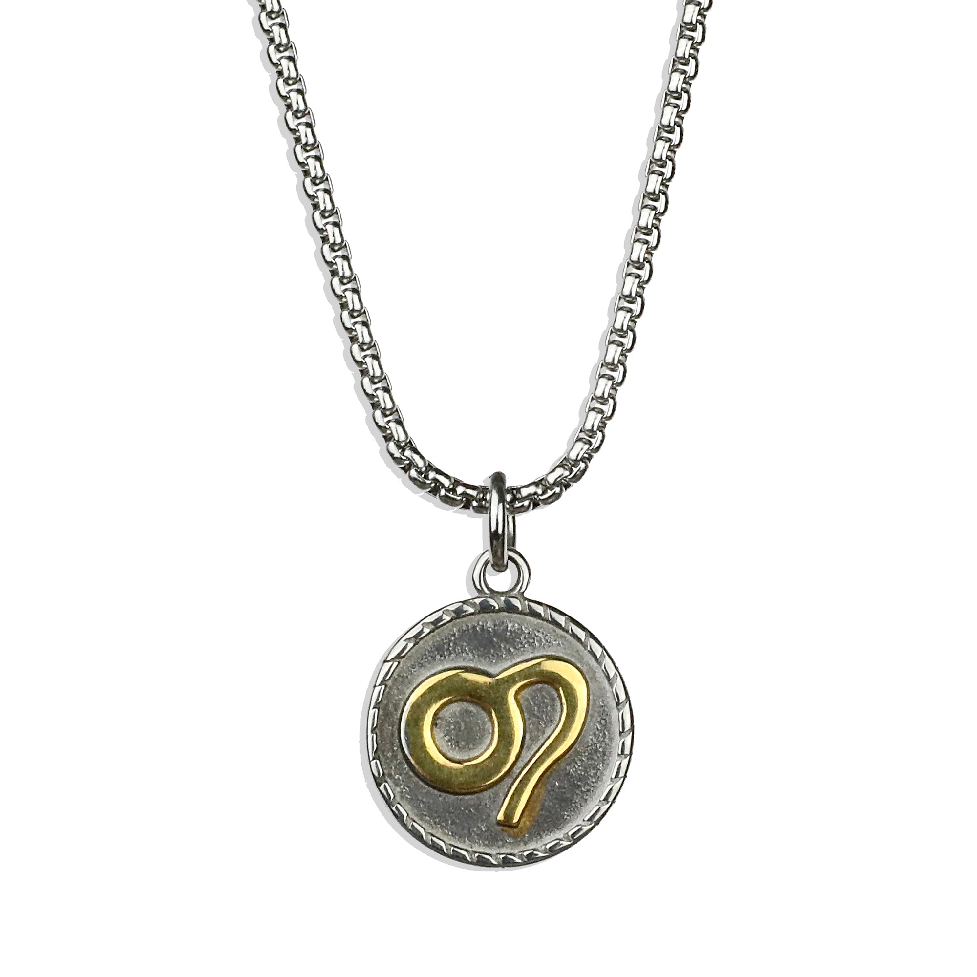 Zodiac Coin Necklace - Silver x Gold